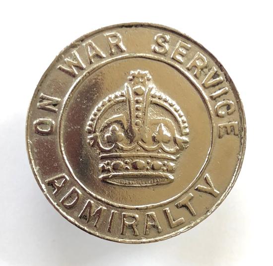 WW1 On War Service Admiralty official issue numbered badge