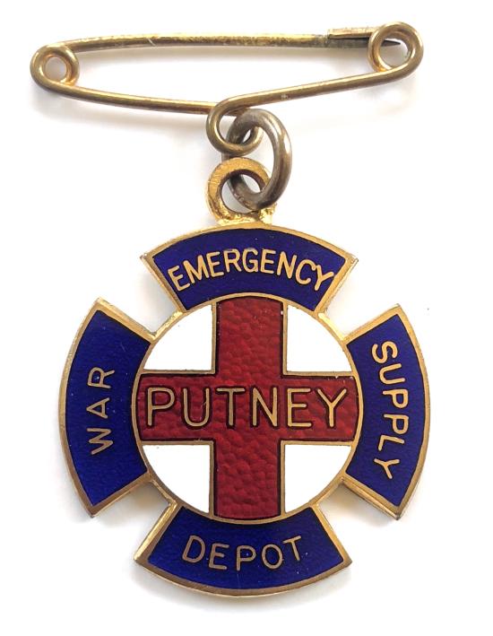 WW1 Putney Red Cross Hosptal War Emergency Supply Depot Badge