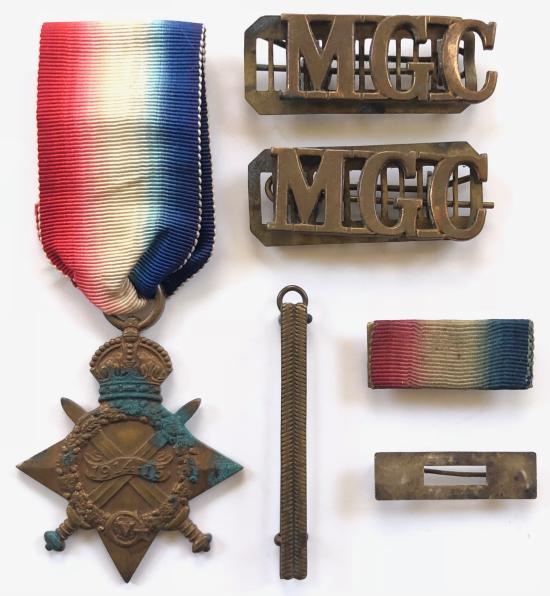 WW1 South Lancashire Regiment / MGC 1914 1915 star medal