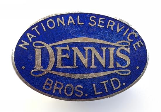 WW2 Dennis Brothers Ltd commercial vehicles National Service ID badge