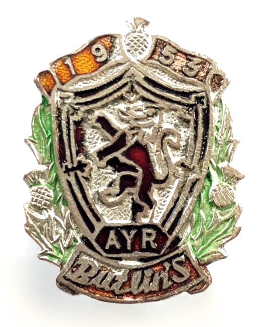 Butlins 1953 Ayr holiday camp Scottish lion badge