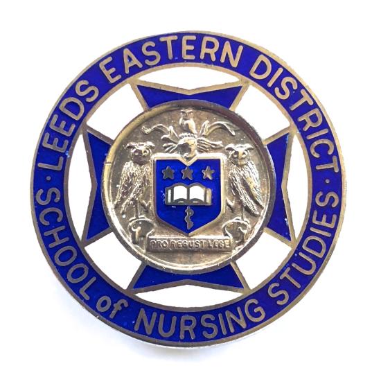 Leeds Eastern District School of Nursing Studies silver nurses qualification badge