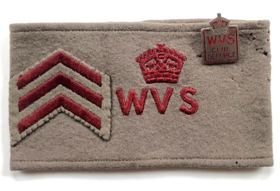 Womens Voluntary Service WVS armband service stripes badge