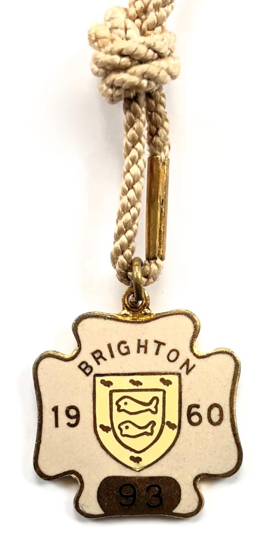 Brighton Racecourse 1960 horse racing badge