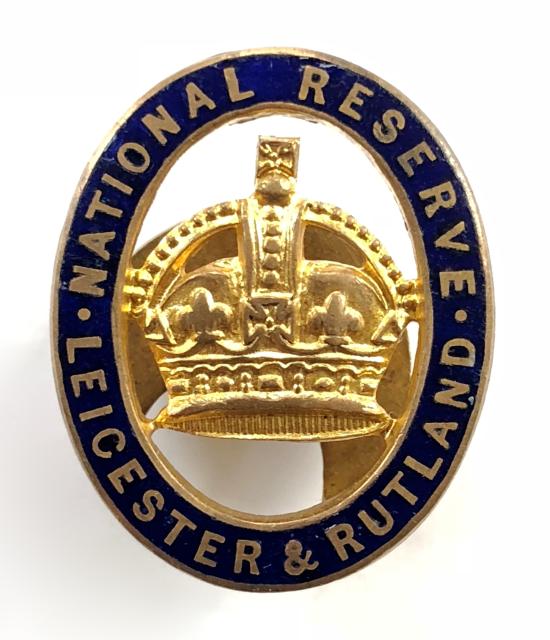 WW1 National Reserve Leicester & Rutland badge