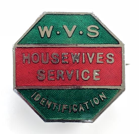 WVS Housewives Service Identification home front badge