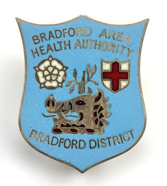 Bradford Area Health Authority 1980 silver nurses hospital badge