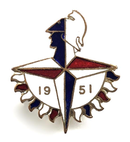Festival of Britain 1951 souvenir pin badge