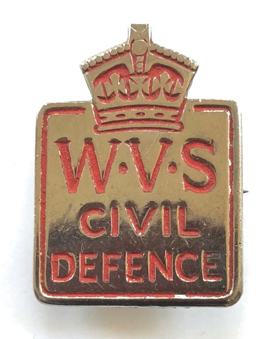 Women's Voluntary Services WVS for Civil Defence utility issue badge