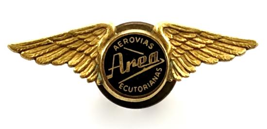 AREA-Ecuador Aerovias Ecuatorianas airline wing official issue miniature badge