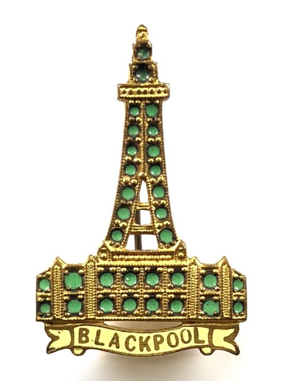 Blackpool Tower deco style souvenir pin badge