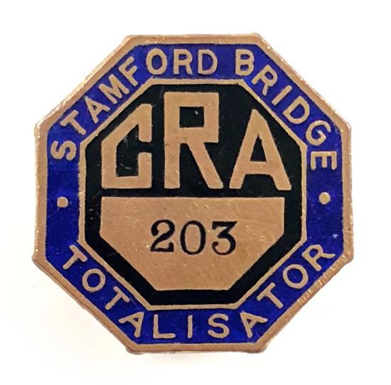 Stamford Bridge Totalisator Greyhound Racing bookmaker badge