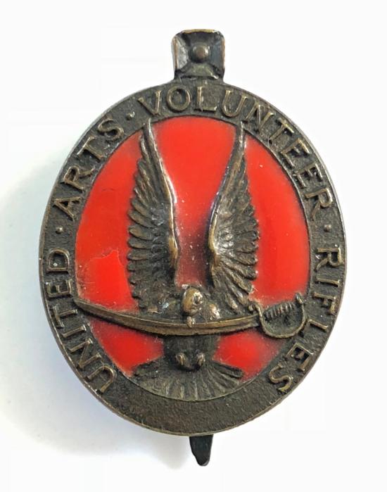 WW1 United Arts Volunteer Rifles VTF cap badge