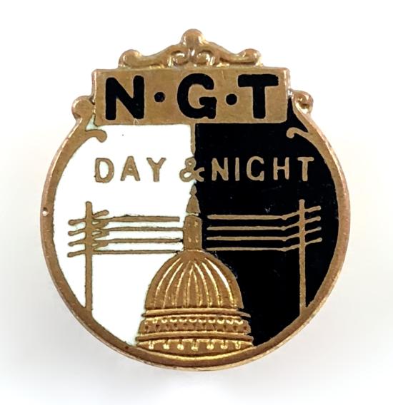 National Guild of Telephonists NGT union pin badge 1928 to 1970