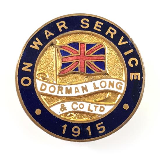 Dorman Long & Co 1915 On War Service munition workers badge