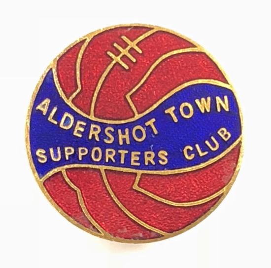 Aldershot Town Supporters Club football badge by H.W.Miller 1957-1976