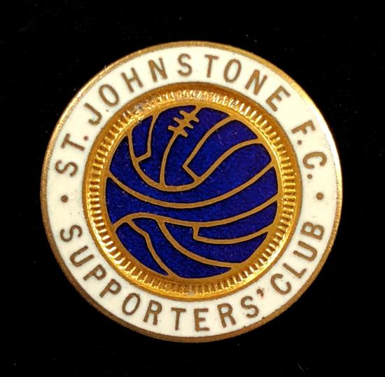 St Johnstone Football Supporters Club badge H.W.Miller 1957-1976