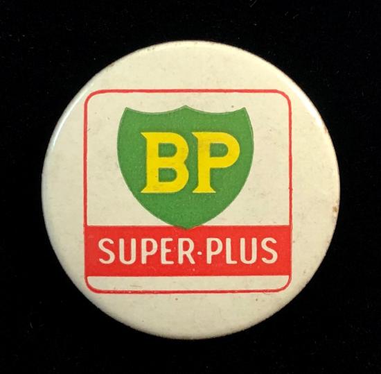 British Petroleum BP Super Plus promotional tin button pin badge