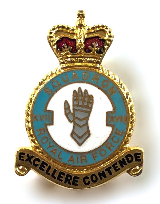 RAF No 17 Battle of Britain Squadron Royal Air Force badge circa 1950s
