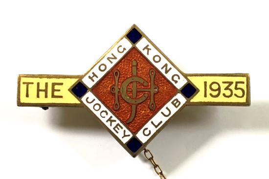 1935 Sha Tin Racecourse Royal Hong Kong Jockey Club Badge