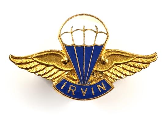 Irvin Air Chutes Parachute Company qualification badge