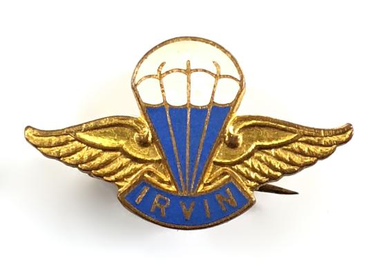 Irvin Air Chutes Parachute Company qualification badge