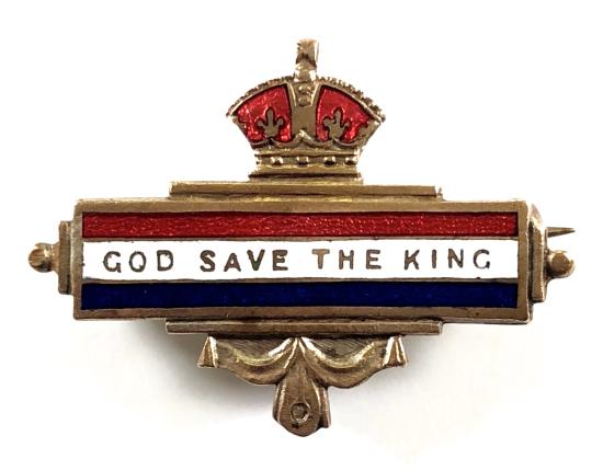 King George VI and Queen Elizabeth 1937 Coronation badge Fleetwood Lancashire