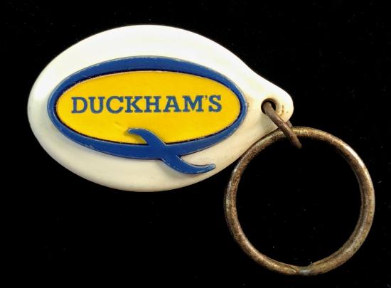 Duckhams Motor Oil advertising key ring badge