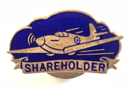Vauxhall Motors Ltd Spitfire Fund Shareholder presentation badge