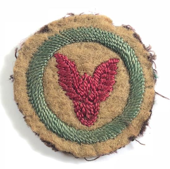 Boy Scouts Engineer proficiency khaki felt cloth badge circa 1909