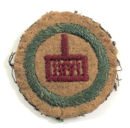 Boy Scouts Cook proficiency khaki felt cloth badge circa 1909