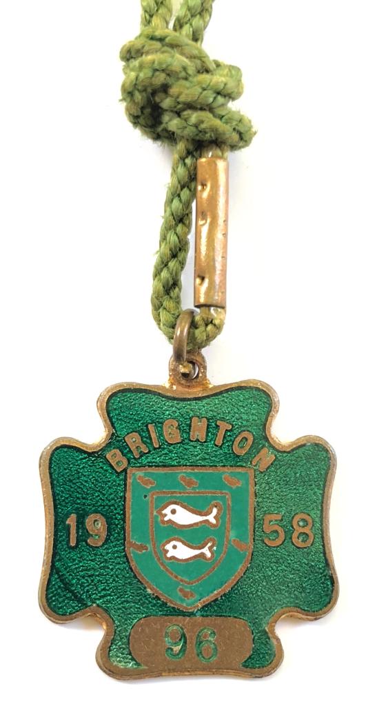 Brighton Racecourse 1958 horse racing badge