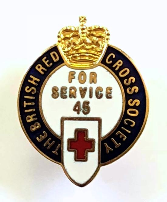 British Red Cross Society for 45 years service badge
