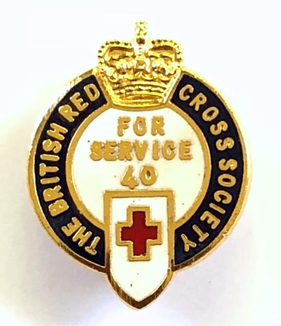British Red Cross Society for 40 years service badge