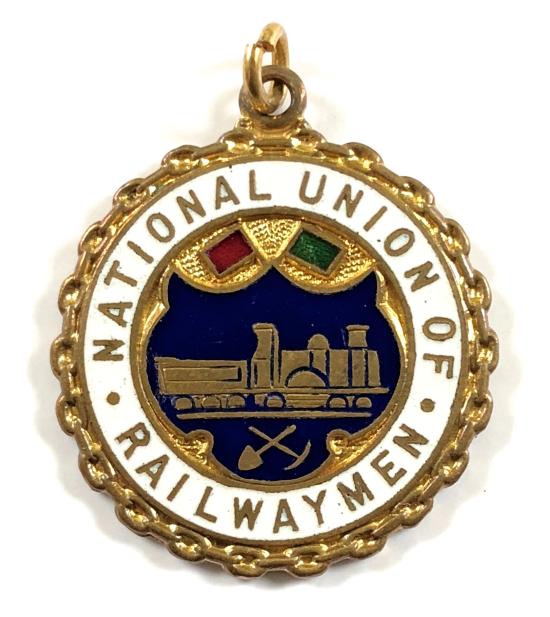 National Union of Railwaymen NUR trade union badge watch fob