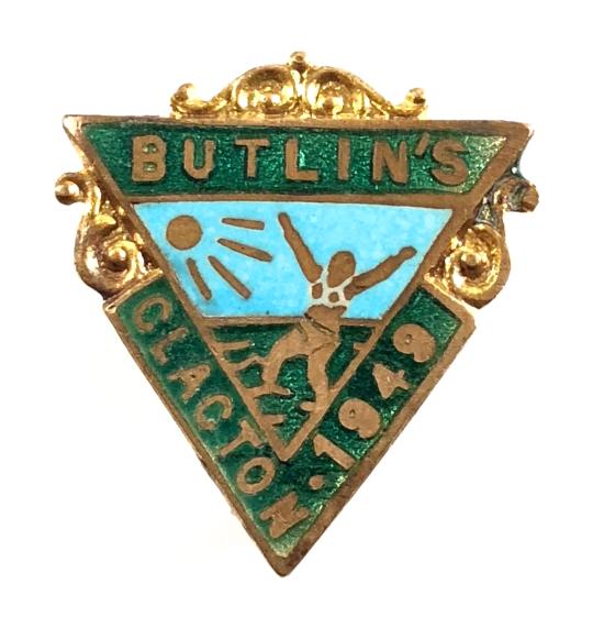 Butlins 1949 Clacton holiday camp girl in sun badge