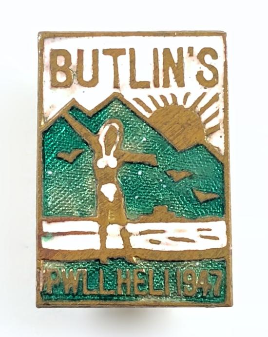 Butlins 1947 Pwllheli holiday camp sun and mountain badge