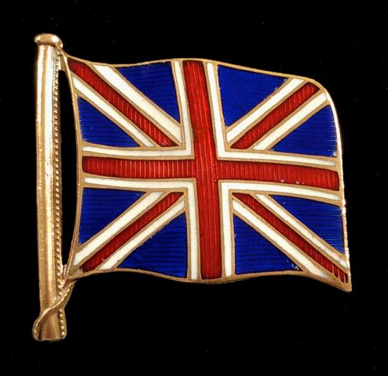 Courtois Royaume-Uni GB & Union Jack Amitié Courtoisie Broche Badge 