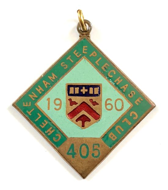 1960 Cheltenham Steeplechase Club horse racing badge