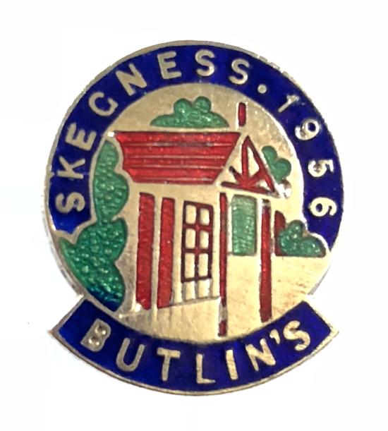Butlins 1956 Skegness holiday camp red chalet badge