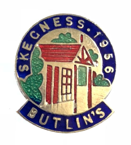Butlins 1956 Skegness holiday camp red chalet badge