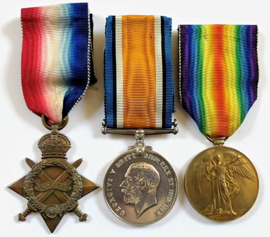 WW1 Middlesex Regiment / Labour Corps group of three medals