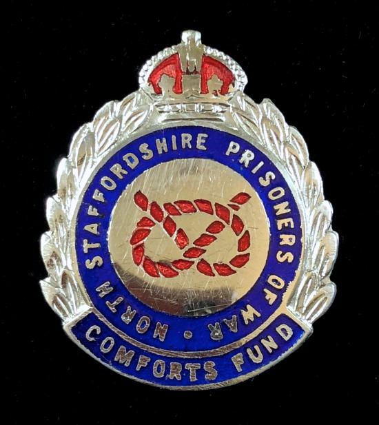 North Staffordshire prisoners of war comforts fund badge