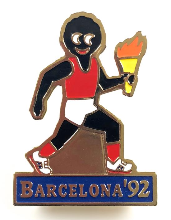Robertsons Barcelona 92 Golly Olympic torch bearer badge