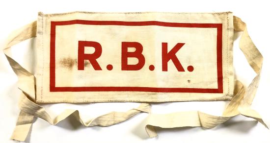 WW2 Royal Borough of Kensington ARP air raid precautions armband
