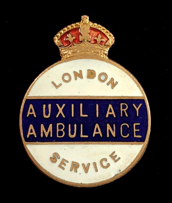 WW2 London Auxiliary Ambulance Service home front badge