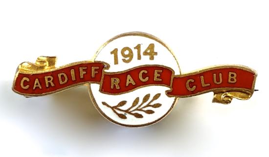1914 Cardiff Racecourse horse racing club badge Numbered 1