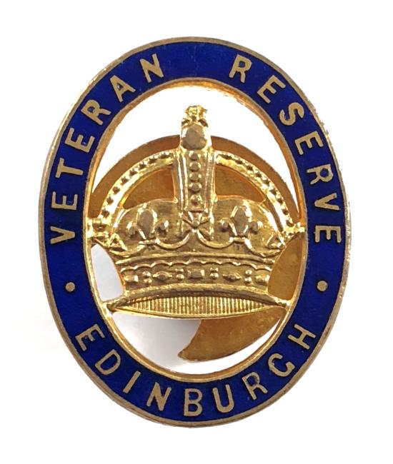 Veteran Reserve Edinburgh Scottish home front badge