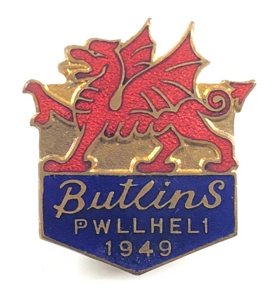 Butlins 1949 Pwllheli holiday camp welsh dragon badge