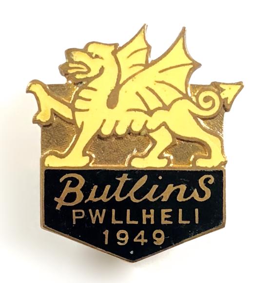 Butlins 1949 Pwllheli holiday camp welsh dragon badge